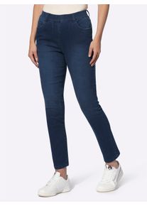 Heine Dames Comfortjeans met ceintuurlussen in dark-blue ,maat 44, Witt, 81% Katoen, 17% Polyester, 2% Elastan