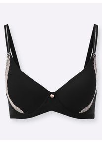 wäschepur Dames Beha met cups en beugel in zwart ,maat 90B, Witt, 66% Polyamide, 34% Elastan