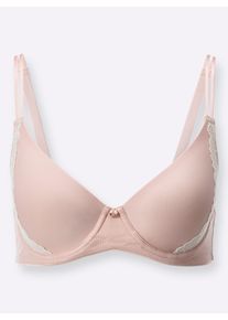 wäschepur Dames Beha met cups en beugel in poudre ,maat 95C, Witt, 66% Polyamide, 34% Elastan