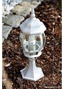 Better Lighting Manchester Sokkellamp Transparant, Helder, Wit