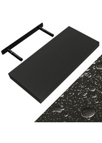 Casaria Półka ścienna Wisząca 50cm Czarna + Wspornik