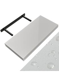 Casaria Estante de pared MDF blanco brillante 50cm soporte fijación