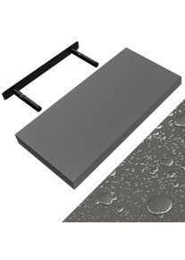 Casaria Półka ścienna Wisząca 50cm Szara + Wspornik