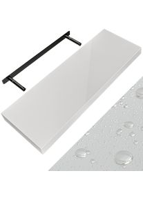 Casaria Estante de pared MDF blanco brillante 70cm soporte fijación