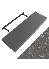 Casaria Estante de pared MDF gris 70cm incl soporte fijación