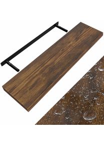 Casaria Półka ścienna Wisząca 90cm Dąb Ciemny + Wspornik
