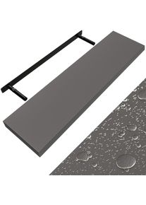 Casaria Estante de pared MDF gris 90cm incl soporte fijación