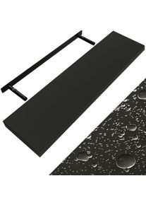 Casaria Półka ścienna Wisząca 90cm Czarna + Wspornik