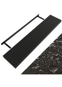 Casaria Estante de pared estante flotante 110cm negro + soporte