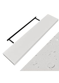 Casaria Półka ścienna Wisząca 110cm Biała + Wspornik