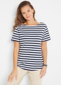 bonprix Femei Tricou cu decolteu bărcuță, alb, 56/58