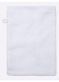wäschepur unisex Handdoek in wit ,maat 16x22 cm, 2 - Washandje, Witt, 100% Katoen