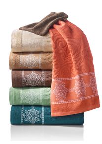 wäschepur unisex Handdoek in eucalyptus ,maat 50x100 cm - Handdoek, Witt, 100% Katoen