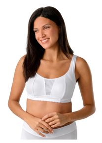 wäschepur Damen Entlastungs-BH ohne Bügel mit wattierten Trägern in weiß ,Größe 95C, Witt, 86% Polyamid, 10% Elasthan, 4% Baumwolle