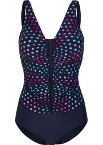 feel good Dames Badpak in marine/magenta bedrukt ,maat 38C, Witt, 80% Polyamide, 20% Elastan