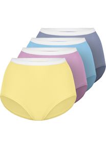 wäschepur Dames Tailleslip aqua + orchidee + citroen + duifblauw Maat 48