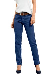 Dames 5-pocketjeans met geborduurde achterzakken blue-stonewashed Maat 245