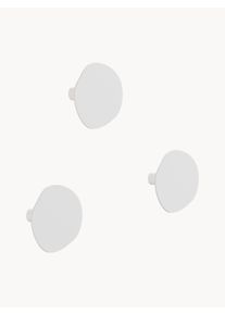 Metallbude Ganchos de metal con forma orgánica Lou, 3 uds. Blanco Metal An 12 x Al 10 cm