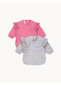 Konges Slojd Baberos con mangas Bibs Fleur Rosier, 2 uds., tamaños diferentes Rosa A partir de 1 año