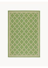 Safavieh Dywan wewnętrzny/zewnętrzny z krótkim włosiem Bleeker Trellis Zielony, Beżowy S 160 x D 230 cm