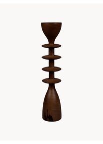 Dutch Bone Dutchbone Świecznik z drewna mangowego Pernilla Brązowy Ø 7 x W 36 cm