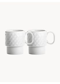 Sagaform Komplet filiżanek do kawy Coffee & More, 2 elem. Biały 300 ml