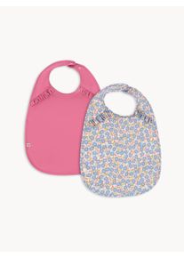 Konges Slojd Komplet śliniaków Bibs Fleur Rosier, 2 elem. Różowy S 30 x W 30 cm