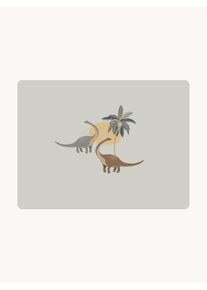 Konges Slojd Mantel individual infantil de silicona Dino Gris An 30 x Al 40 cm