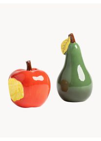 &k Amsterdam Ręcznie wykonany zestaw młynków do soli i pieprzu Apple Pear Zielony, Czerwony Ø 6 cm