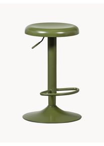 De Eekhoorn Taburete de bar de metal Isaac, regulable en altura Verde Metal Ø 39 x Al 61-81 cm
