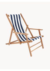 Jan Kurtz Funda para tumbona Maxx Blanco, Azul An 43 x L 1475 cm