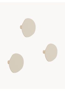 Metallbude Ganchos de metal con forma orgánica Lou, 3 uds. Beige An 12 x Al 10 cm