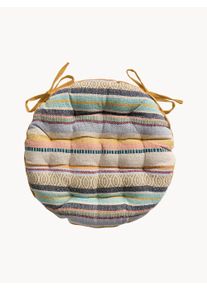 Calma House Cojín de asiento en tejido jacquard Vedra Colorido Ø 40 x Al 4 cm