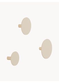 Metallbude Ganchos redondos de metal Lou, 3 uds. Beige Ø 8/10/12 x F 5 cm