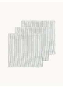 Konges Slojd Muselinas de algodón ecológico Stripe Bluie, 3 uds. Azul Algodón An 65 x L 65 cm
