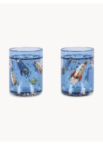 Konges Slojd Kubek dla dzieci Outer Space, 2 szt. Niebieski Ø 7 x W 9 cm