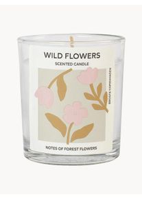 Broste Copenhagen Vela perfumada artesanal de cera de soja Wild Flowers Blanco Ø 7 x Al 8 cm