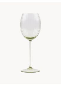 ANNA VON LIPA Copos de vinho branco de vidro artesanal Lyon, conjunto de 2 Verde Capacidade: 380 ml