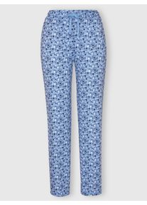 wäschepur Dames Pyjama-Broek in hemelsblauw/marine bedrukt ,maat 36/38, Witt, 50% Katoen, 50% Modal