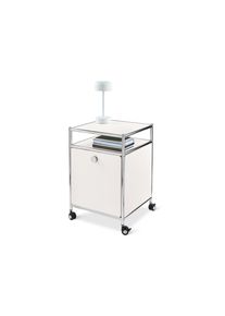 Tchibo - Kovový kontajner na kolieskach »Cn3« s výklopnou doskou - farba: biela