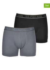 U.S. Polo Assn. 2-delige set: boxershorts zwart/grijs - 44% | Maat: