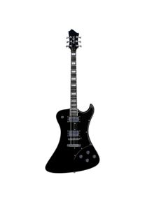 Hagstrom E-Gitarre, Fantomen, Black Gloss (E-Gitarre, Mahagoni, Ahorn), Gitarre, Schwarz