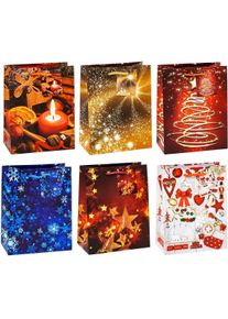 Tsi, Geschenkverpackung, 12 Geschenktaschen Weihnachten Serie 8 Motiv sortiert 18,0 x 23,0 cm (Geschenktüte, 1 x)