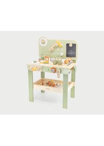Viga Toys Holzwerkbank mit Werkzeugsatz und Uhr PolarB Viga