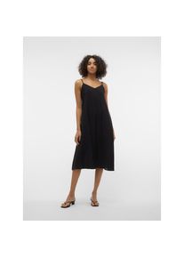 Véro Moda Vero Moda , Spaghettikleid »VMJOSIE CALF SINGLET DRESS WVN GA NOOS« Sommerkleid , Black , N-Gr , M -N-Gr , M , Verstellbare Spaghettiträger für...