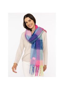 Zwillingsherz , Modeschal »"Big Karo"« großes Karo-Muster, Fransen, in frischen Farben , blue pink