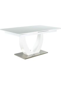 Jockenhöfer Jockenhöfer Gruppe , Esstisch »Ulm«, Hochglanz, mit Synchronauszug, Breite 160-200 cm , Hochglanz weiss