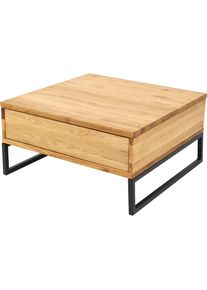 PAROLI , Couchtisch »Hugo«, Eiche massiv , Eiche + schwarz + Eiche