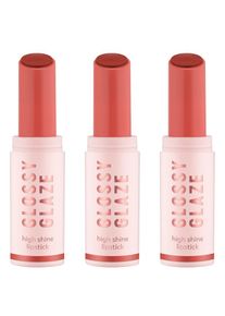 Essence , Lippenstift »GLOSSY GLAZE high shine lipstick«, (Set, 3 tlg.), 3-tlg., hochglänzend, hohe Deckkraft , Maple Me Crazy , Lippenstift von...