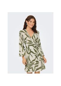 Jacqueline de Yong JDY , Wickelkleid »SEZEN LIFE 7/8 SHORT DRESS WVN DIA« Sommerkleid , Sandshell AOP:DEEP LICHEN GREEN , N-Gr , XL -N-Gr , XL , Kurzes Kleid von JDY
